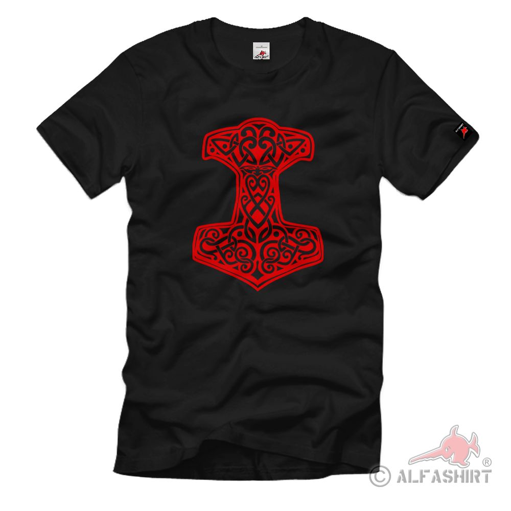 Thorshammer Hammer Odin Vikings Mjölnir Hugin and Munin - T Shirt # 51