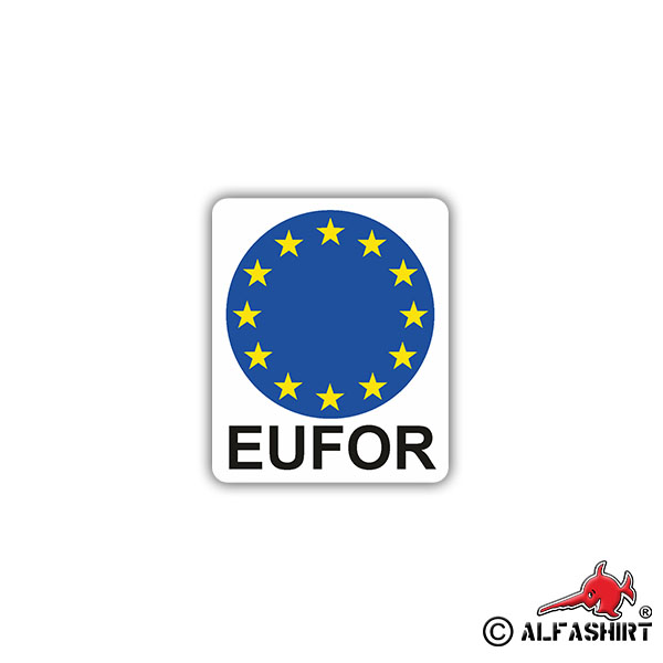 Aufkleber/Sticker EUFOR Auslandseinsatz European Union Force GSVP 6x7cm A901