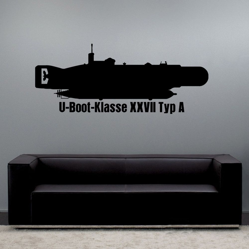 Wandtattoo U-Boot Klasse XXVII Typ A Hecht Bauserie Kleinst#A6224