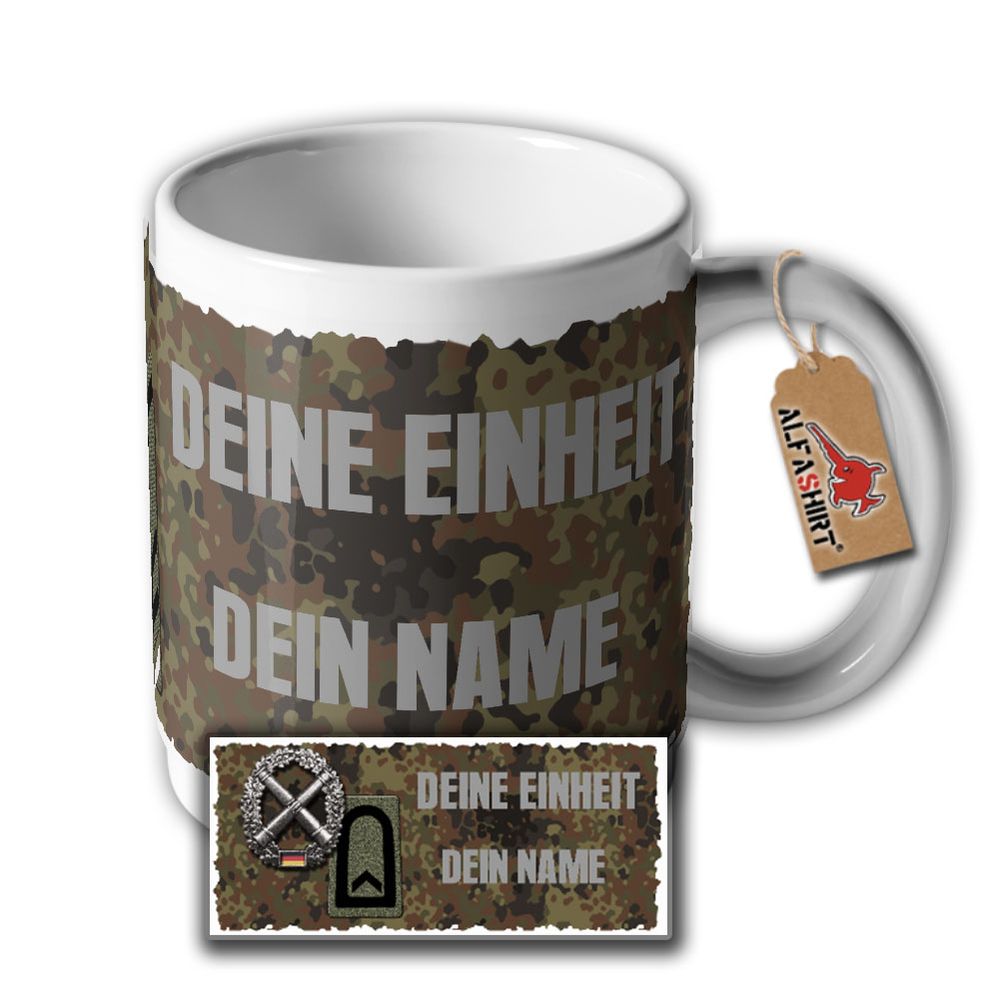 Tasse Artillerie Feldwebel Barettabzeichen Kanone Deutsche Bundeswehr #32864