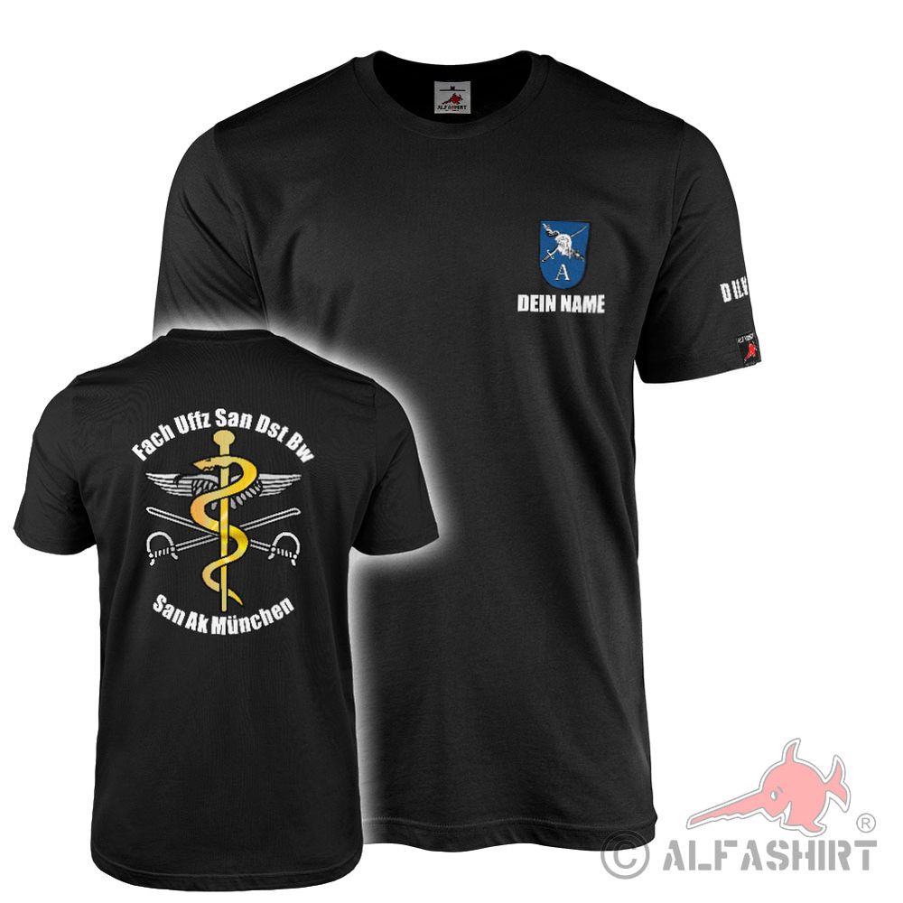 T-Shirt Fach Uffz San Dst Bw Medical Service Medical Academy San Munich #44486