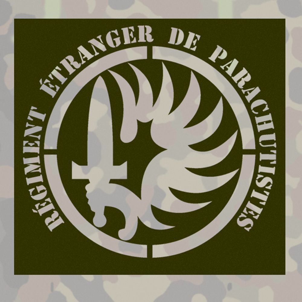 Lackierschablonen Aufkleber Régiment Étranger de Parachutistes 15x14cm A464