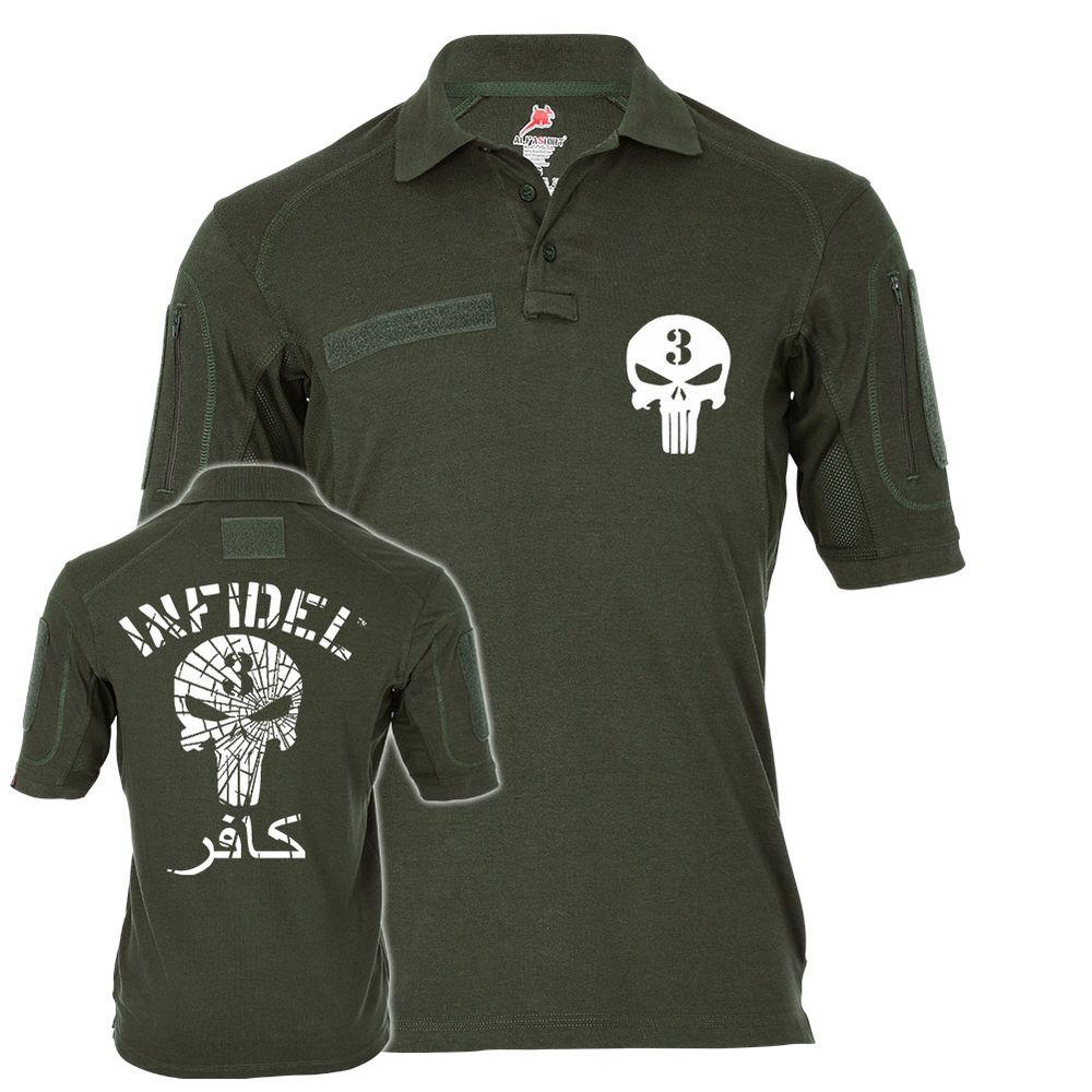 Tactical Poloshirt Alfa American Sniper Infidel Scharfschütze Navy Seals #21719 Tactical Poloshirt Alfa American Sniper Infidel Scharfschütze Navy Seals #21719