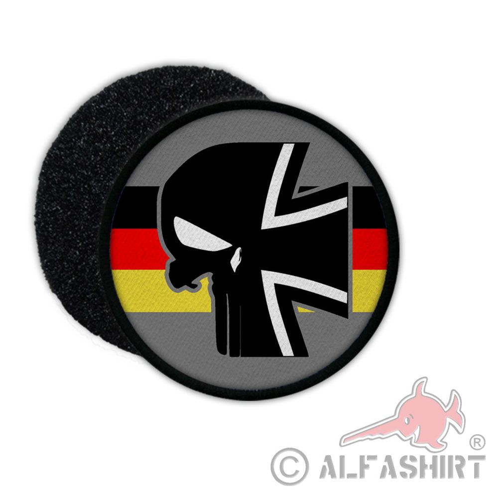 Patch deutscher Kampf Veteran Bundeswehr Kreuz Skull Soldat Deutschland #36283
