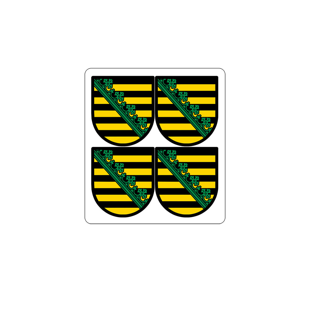 Landeswappen Sachsen Bundesland Wappen Deutschland je 3,5cm x 3 cm #A7372