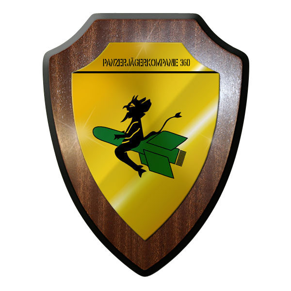 Wappenschild / Wandschild -Panzerjägerkompanie 360 PzJgKp Unteroffizier #9707
