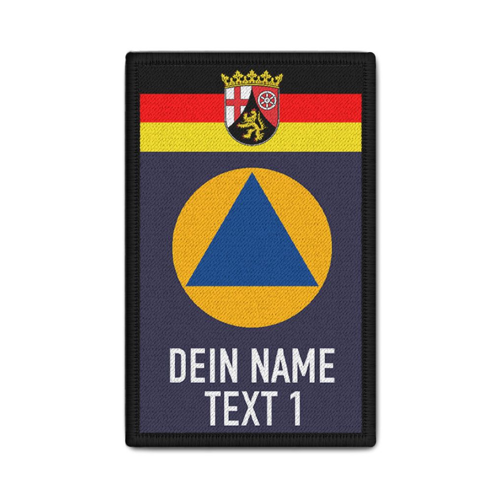 Rank Patch KAT Schutz RLP Dienstgrad Freiwillige Personalisiert #40543