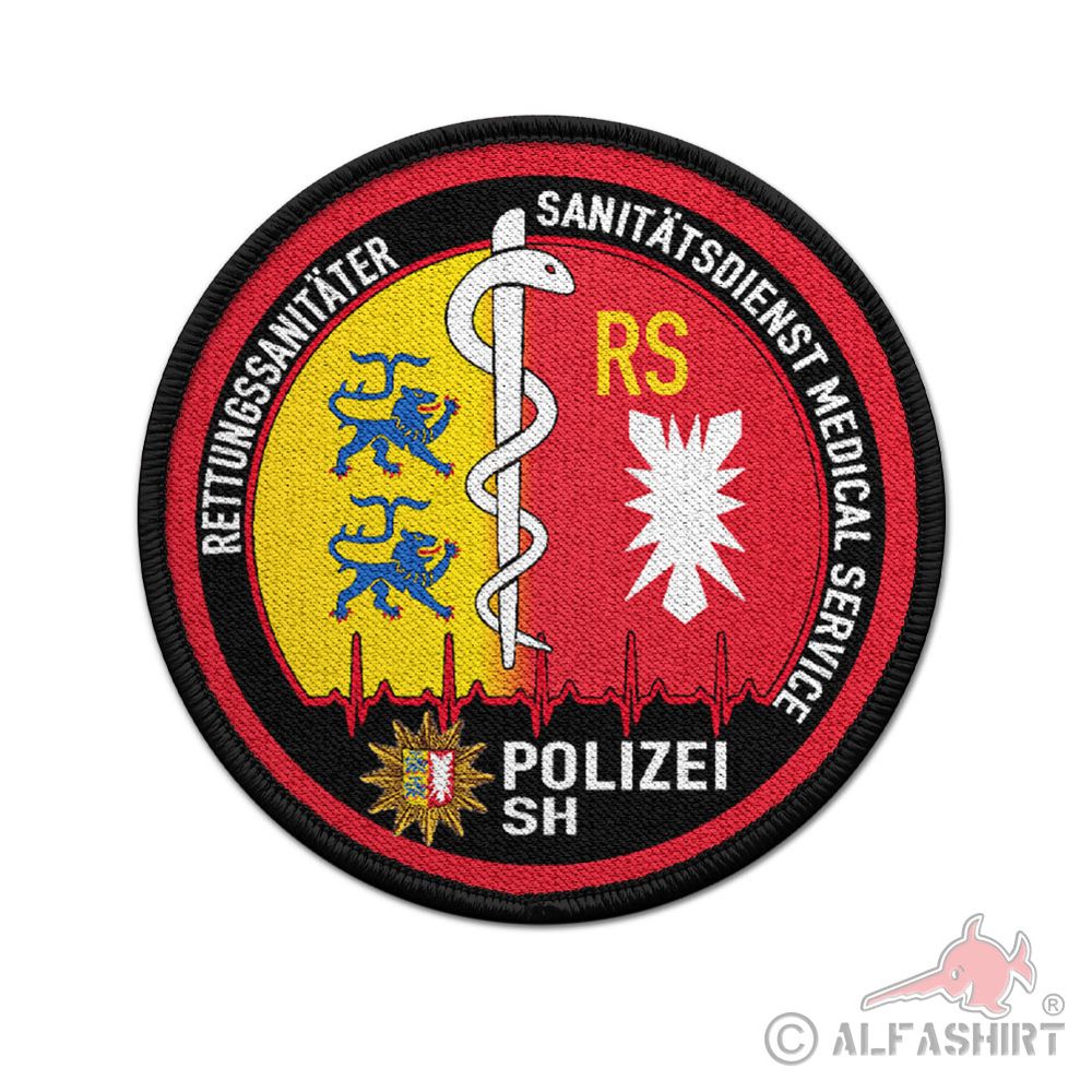Patch Round RS Police Schleswig Holstein Rescue Emergency Paramedic # 36711