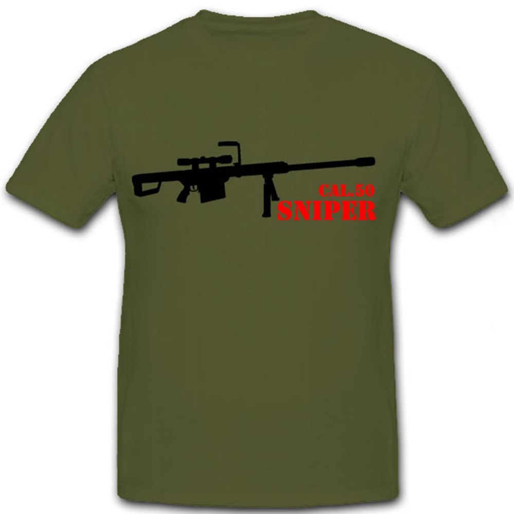 Cal 50 Sniper Gewehr Scharfschütze Scharfschützengewehr - T Shirt #7169