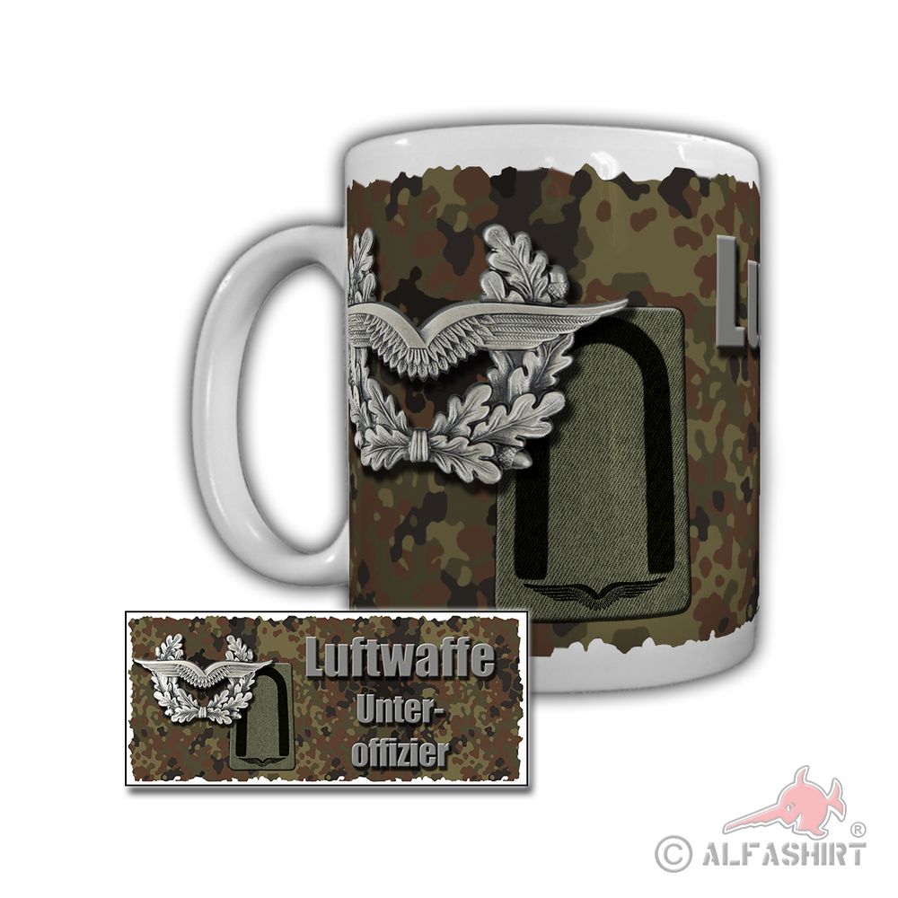 Unteroffizier BW Uffz U Neuburg Dienstgrad Flecktarn Dienstgrad Tasse #29206