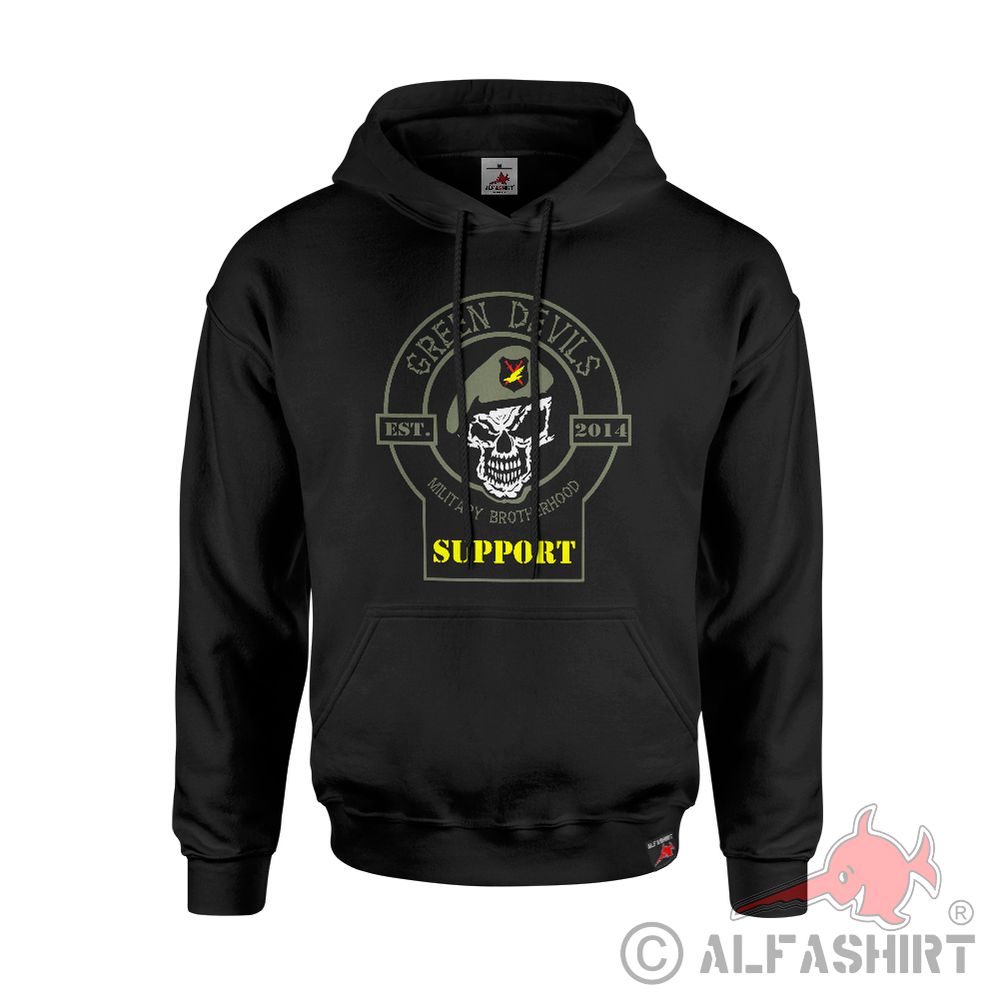 Hoodie Green Devils Support Supporter Supporters Military Brotherhood #42052