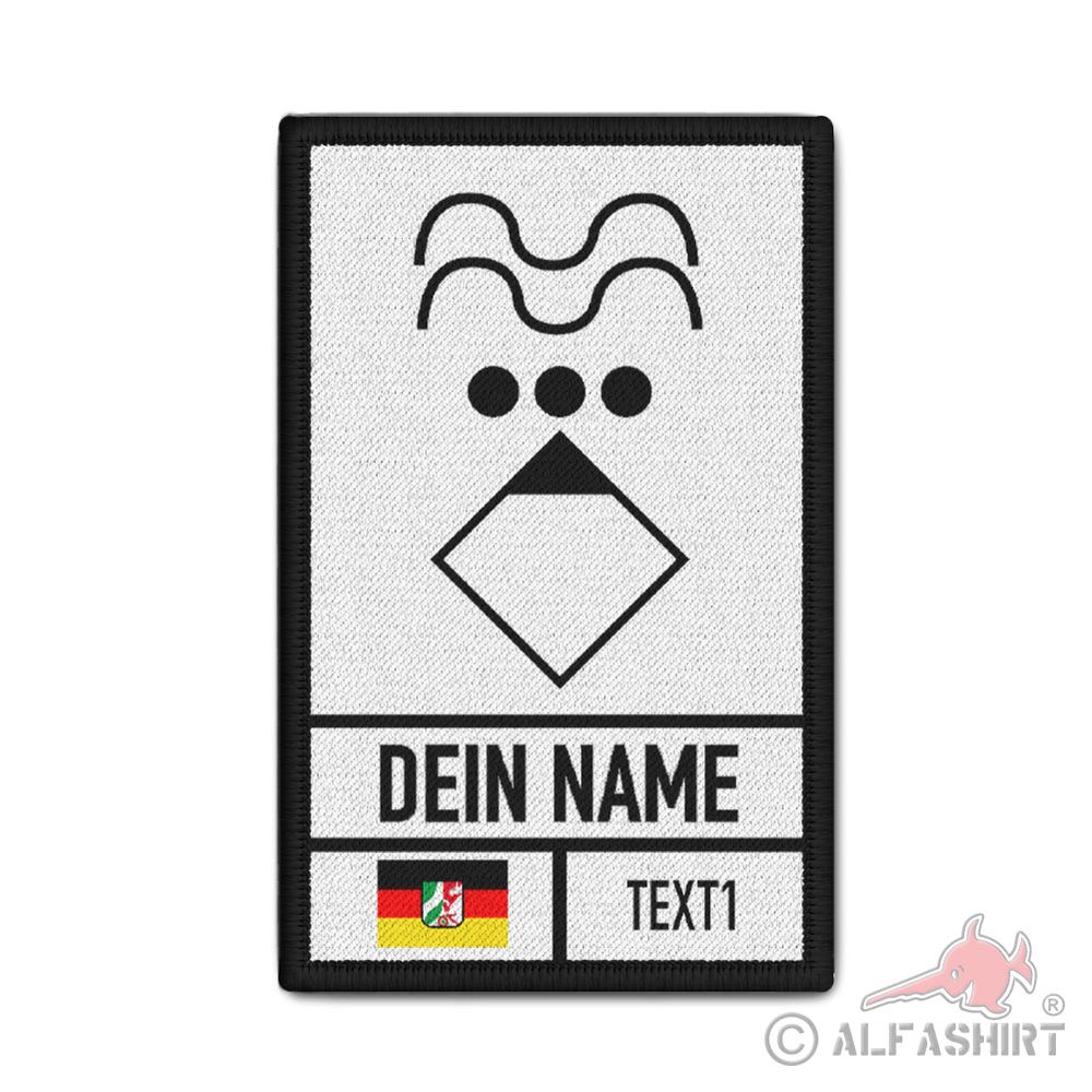 Patch 9,8x6cm personalisiert Zugführer ZF Wasserrettung Bundesland #43415