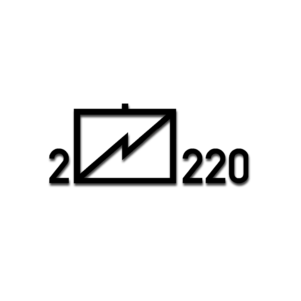 Aufkleber/Sticker Taktische Zeichen 2 EloKa 220 BW Kommando 14x5,6cm A5041