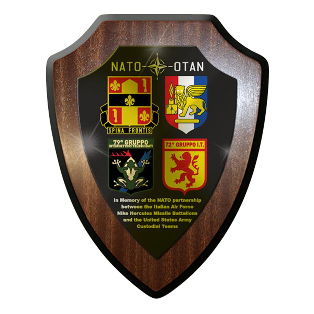 Wappenschild / Wandschild / Wappen - Italian US Army Custodial Teams NATO #7740