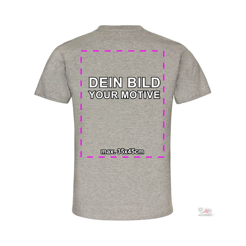 Shirt mit deinem Bild Druck Rückendruck mit deinem Bild Foto Wappen personalisiert #31155