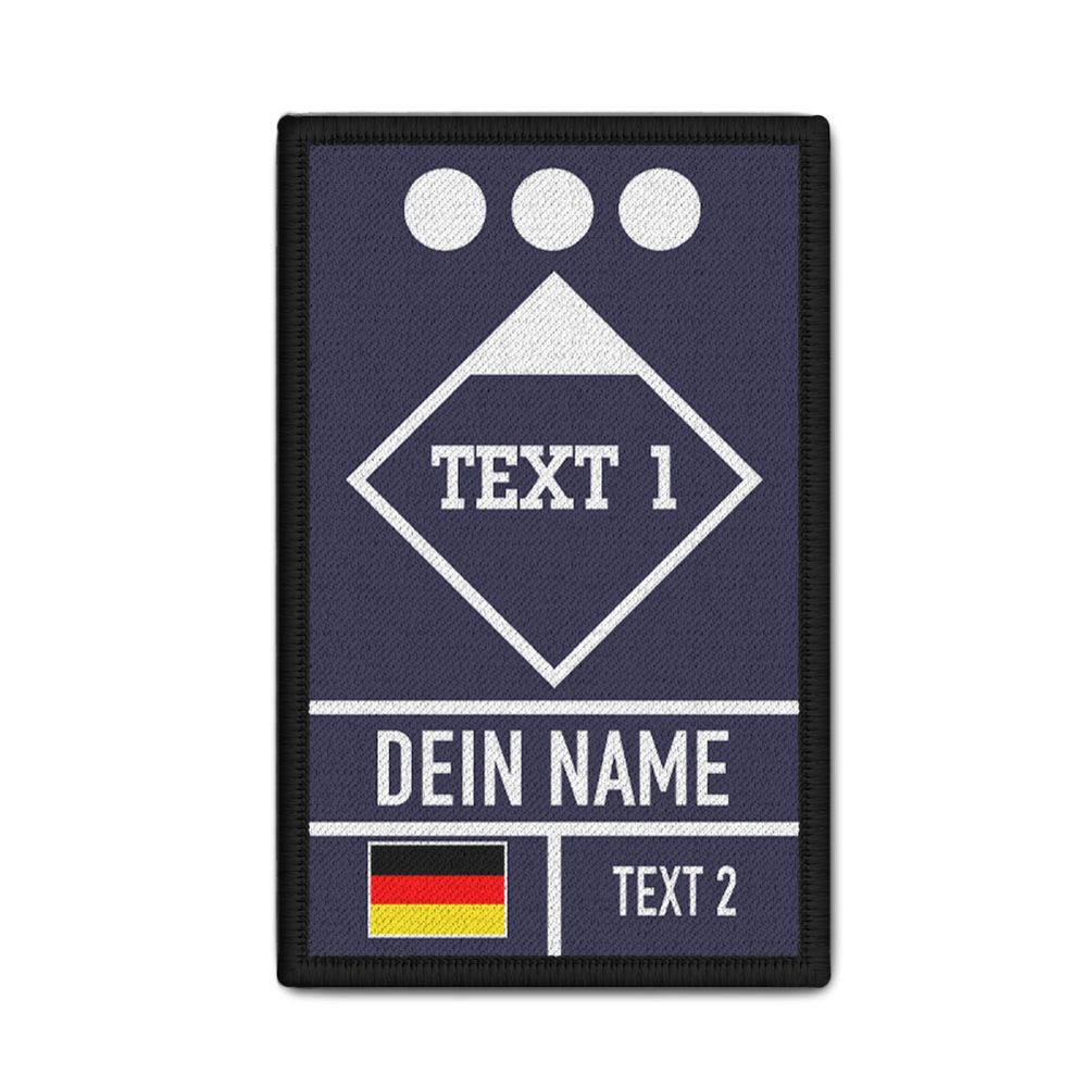 Rank Patch personalisierbar Taktisches Zeichen Zugführer Hilfswerk Gruppe Fachgruppe #46971