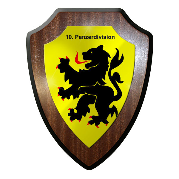 Wappenschild  - 10 Panzerdivision PzDiv Panzer Wappen Emblem Abzeichen #9051