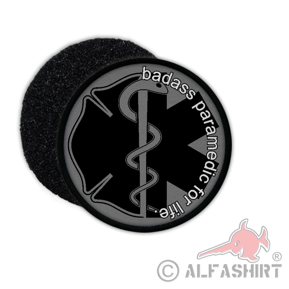 9cm Patch Badass Paramedic for life Rettungsdienst Sanitäter Notarzt #34133