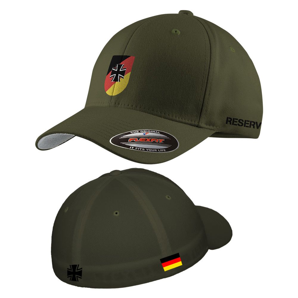 Flexft Kappe Oliv Reservist Kameradschaft Reserve Bundeswehr Kreuz GER DE Flagge Fahne Wappen #47485