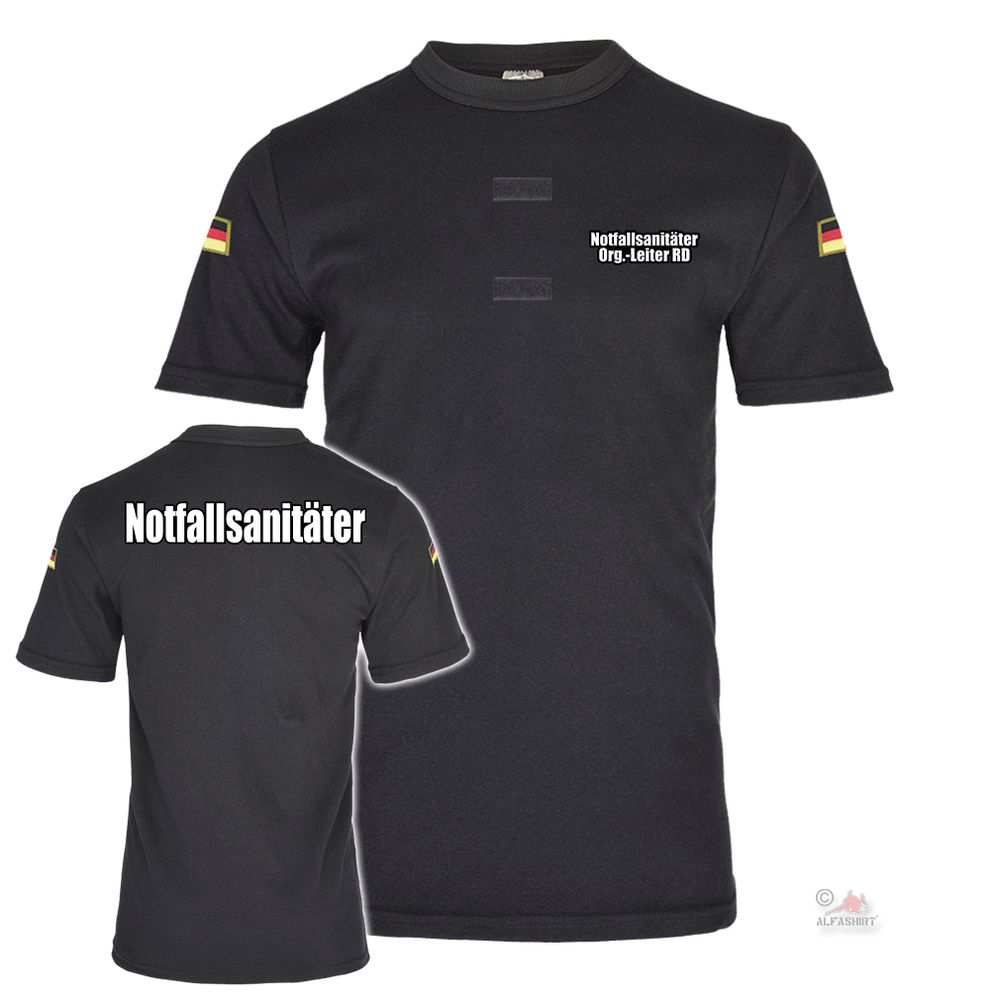 BW Tropen Schwarz Notfallsanitäter NFS Rettungsdienst Feuerwehr T-Shirt#42216