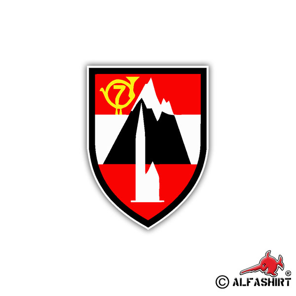 Sticker 7. JgBrig coat of arms Bundesheer Austria Jägerbrig 7x5cm A1265