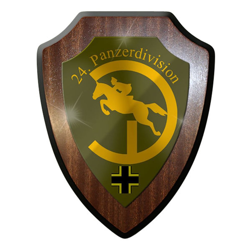 Wappenschild / Wandschild - PzDiv 24 Balkenkreuz Panzer Division - #13093