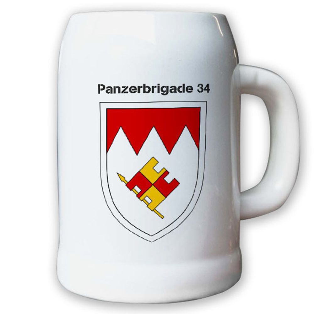 Krug / Bierkrug 0,5l -18.Bierkrug Panzerbrigade 34 PzBrig Brigade Koblenz #12982