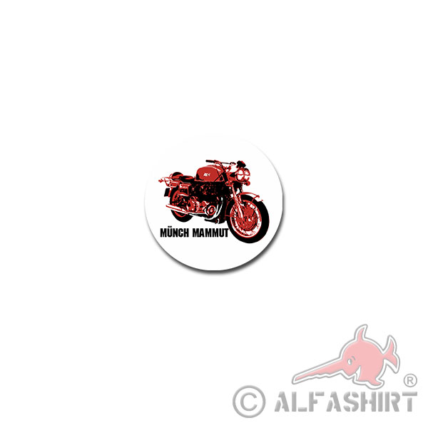 Münch Mammut Aufkleber Sticker Motorrad Hersteller Oldtimer Biker 7x7cm#A4290