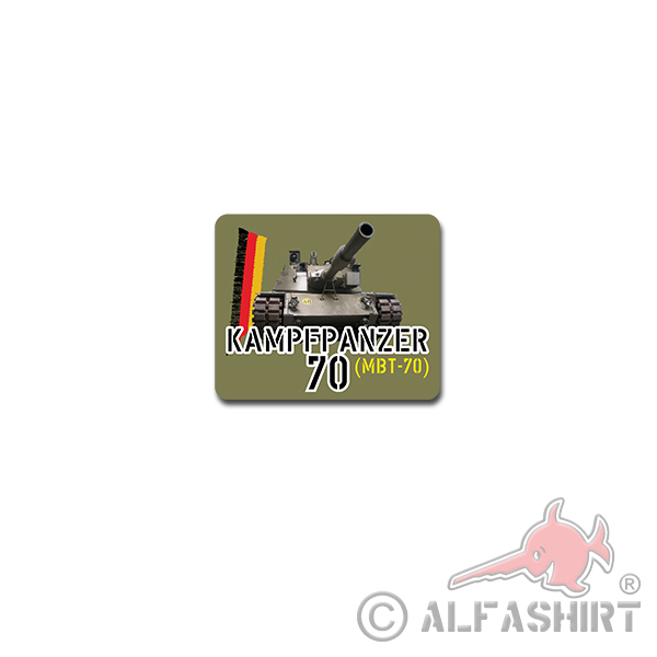 MBT-70 Decal Sticker Battle Tank 70 Panzerkampfwagen Panzer 8x7cm # A4220