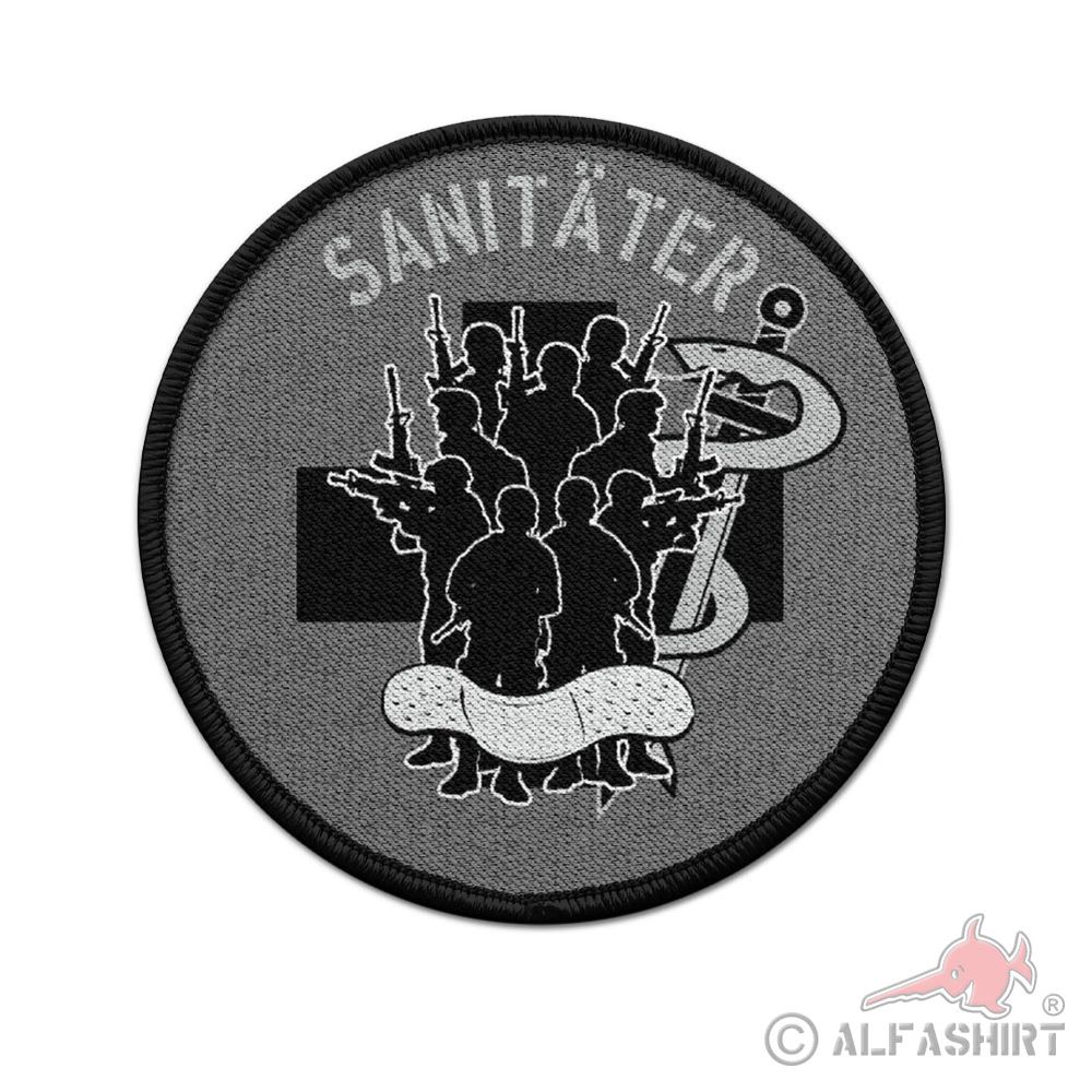 Patch Sanitäter Äskulapstab Sani Arzt Doktor Aufnäher Dienst Abzeichen #40655