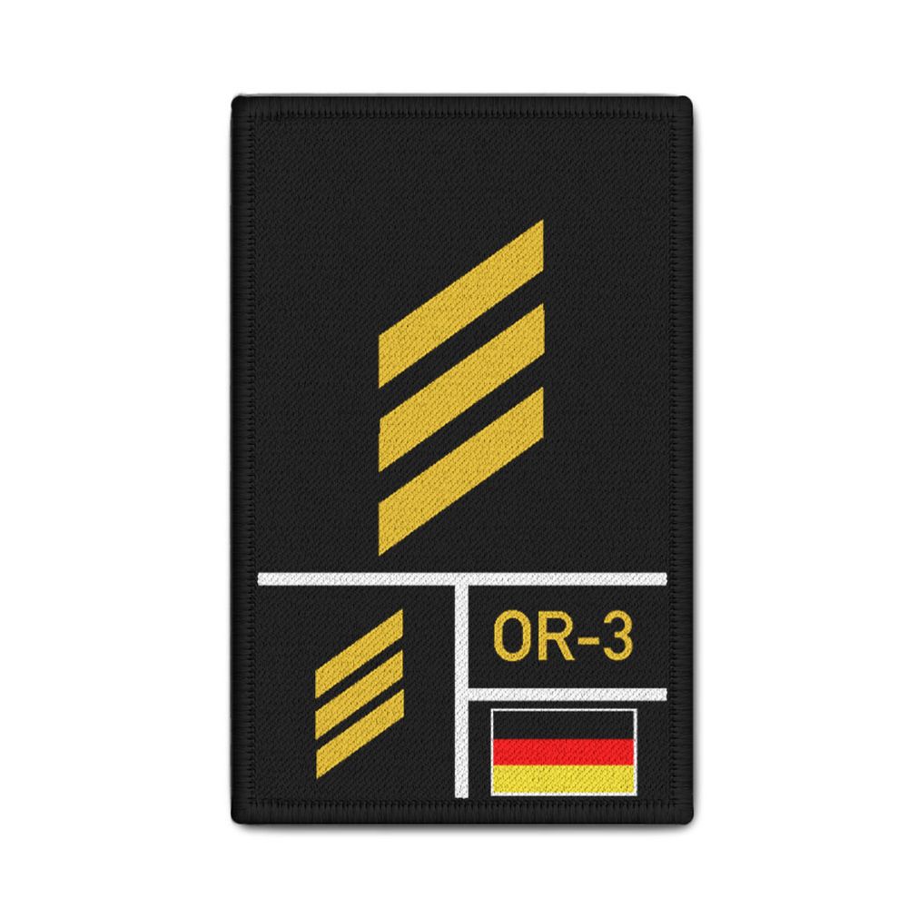 Rank Patch Bundeswehr Heer Luftwaffe Marine Schwarz #BW-Patch