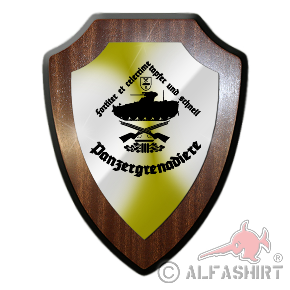 Heraldic shield / wall sign - PzGrenLehrBtl 92 Fortier et celerrime # 26503