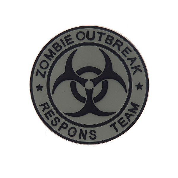 PATCH 3D PVC ZOMBIE OUTBREAK RESPONSE TEAM Rubber Velcro Patch 6.3x6.3cm # 13409