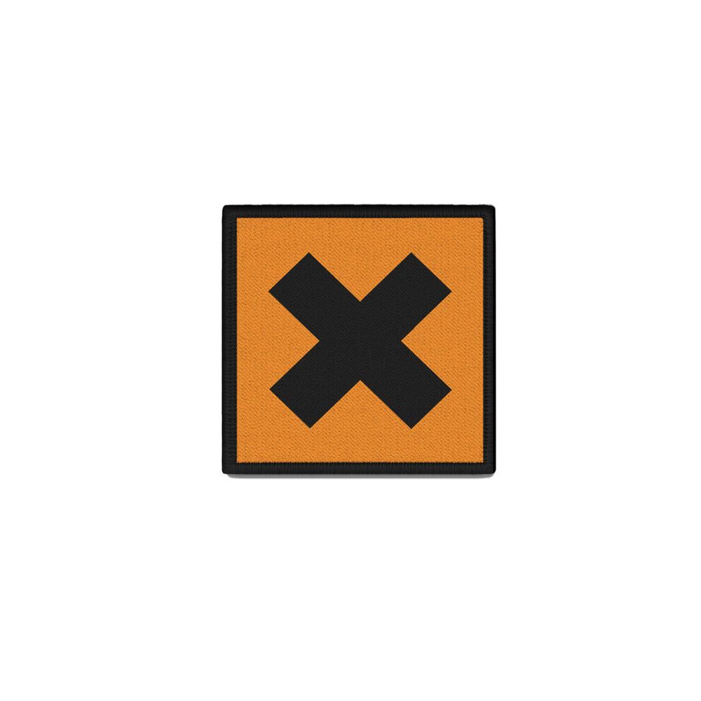Patch 40x40mm Danger Symbol Irritant Harmful Chemical Notice #42752