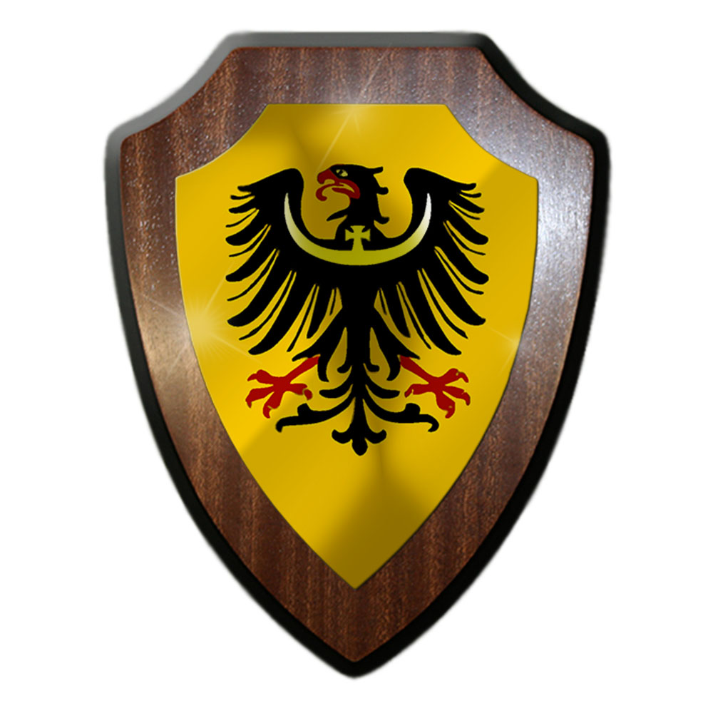 Schlesien Schlesisch Breslau Provinz Fahne Flagge Wappen Wandschild #27298