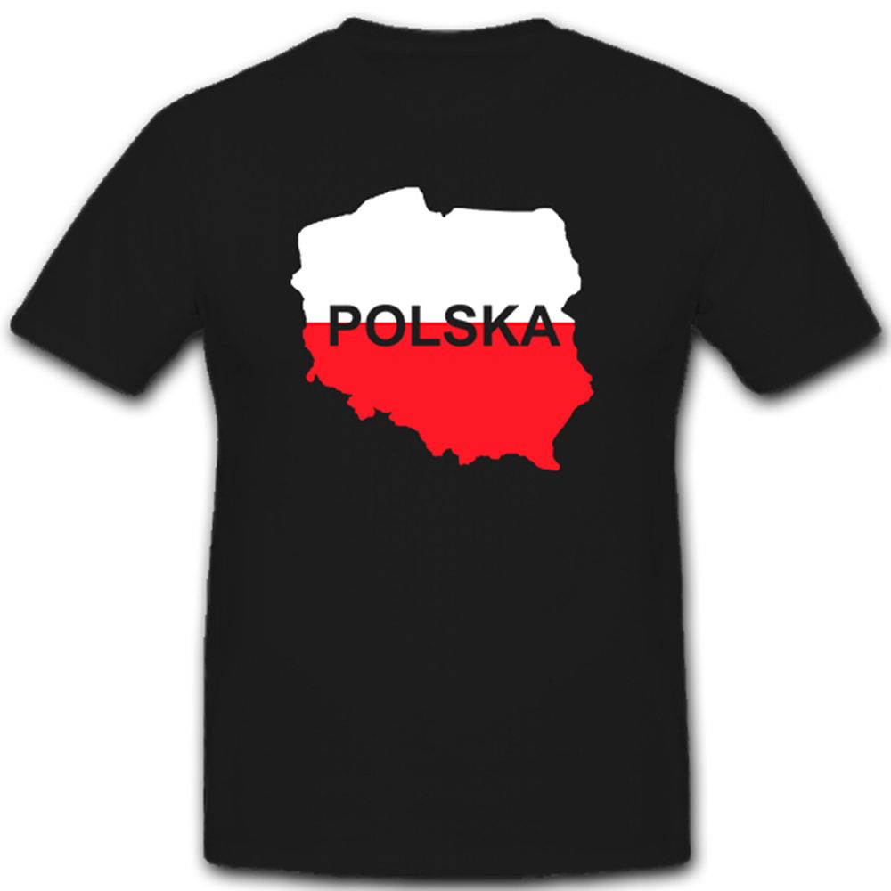 Polska Umriss Polens - T Shirt #7717