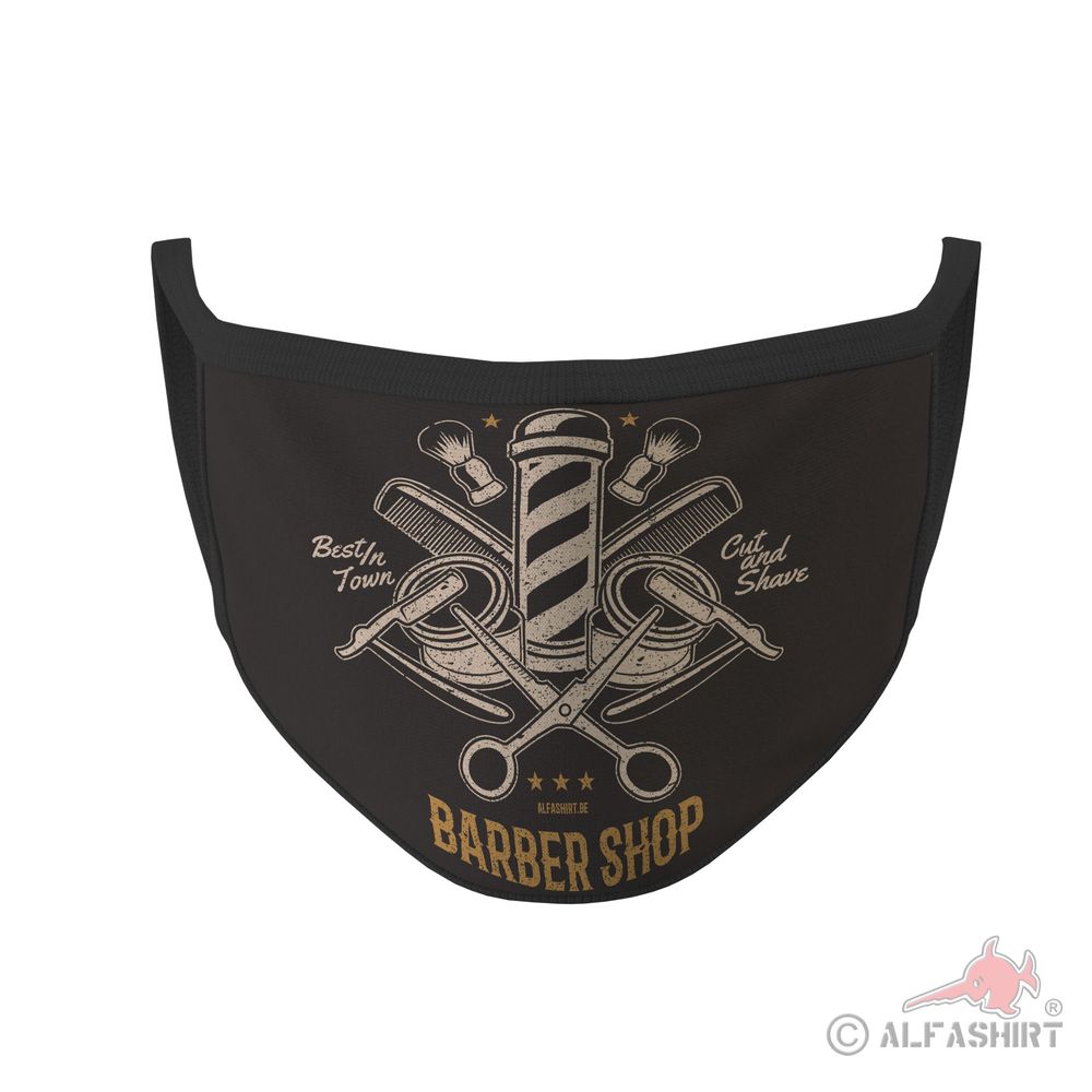 Barbershop Mundmaske Frisör Mundschutz Style Barbier Schneiden Stylen #35518