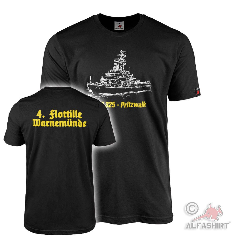 T-Shirt MSR Minesweeper and Clearance Ship 325 Pritzwalk 4 Flotilla #45592