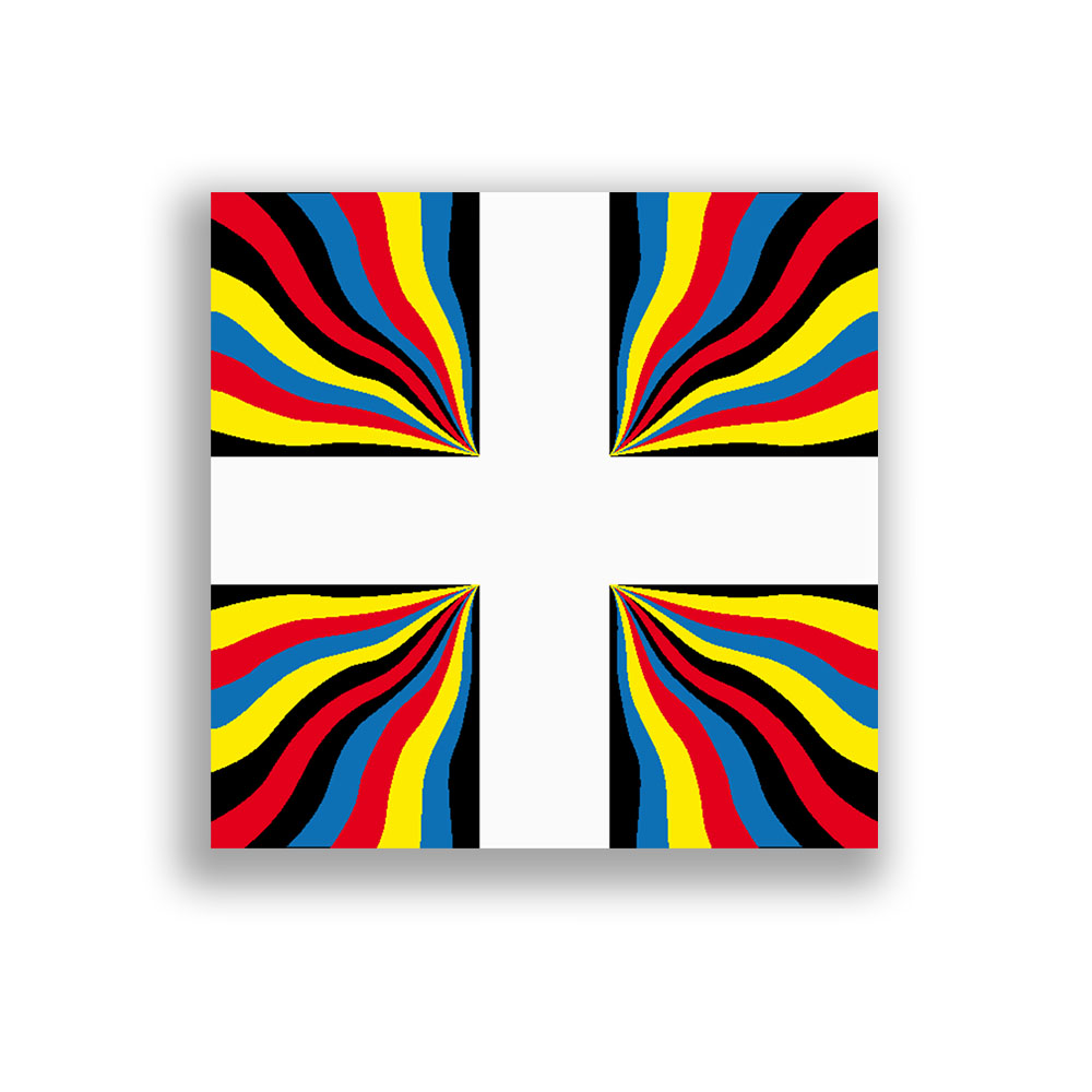 Aufkleber/Sticker Ordonanzfahne der Schweizergarde Schweiz Suisse 7x7cm A2376
