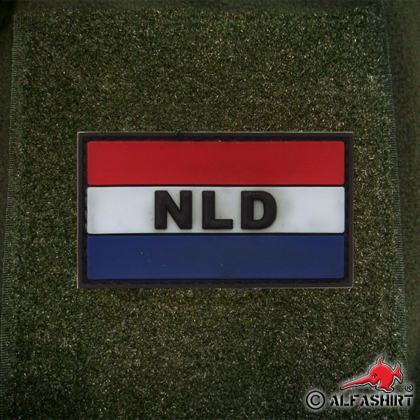 Niederlande Netherlands Holland NLD Armee Fahne 3D Rubber Patch 5x2,8cm #16279