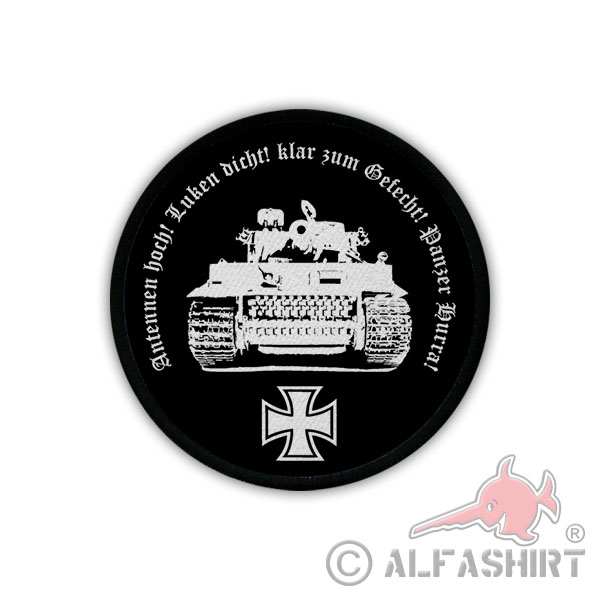 Tiger Panzer Hurra Panzerkampfwagen Panzertruppe Uniform Patch Aufnäher #17791