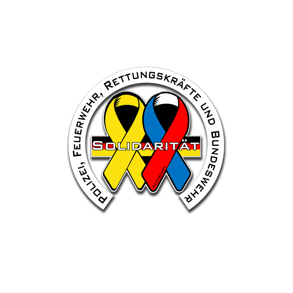 Solidarität Schleife Polizei Feuerwehr Bundeswehr Rettungskräfte ab 7cm #A5880