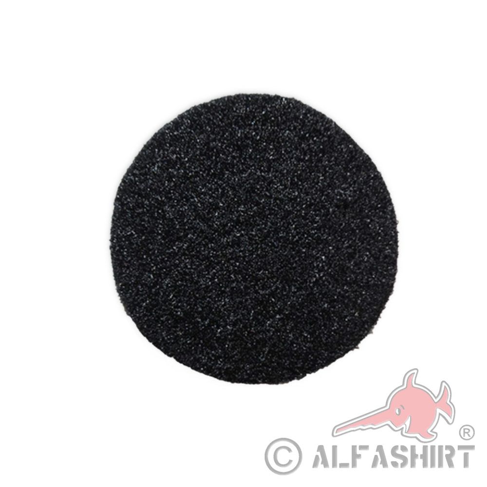 Fleece ROUND patch 7.5cm black counterpart for uniform Velcro patch 32348