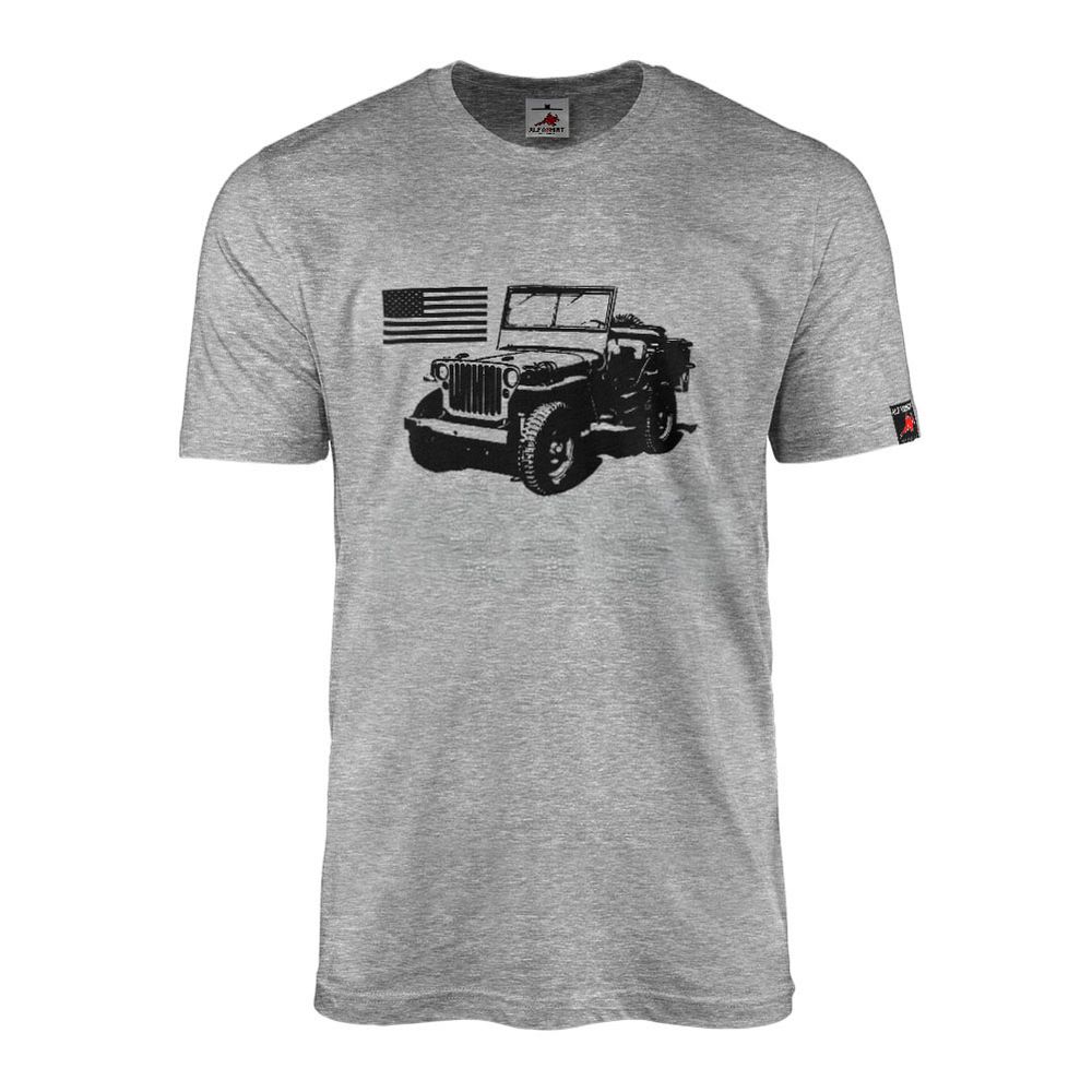 USA MB Overland 1945 Amerika Fahne Oldtimer Fan Kult T Shirt #17779