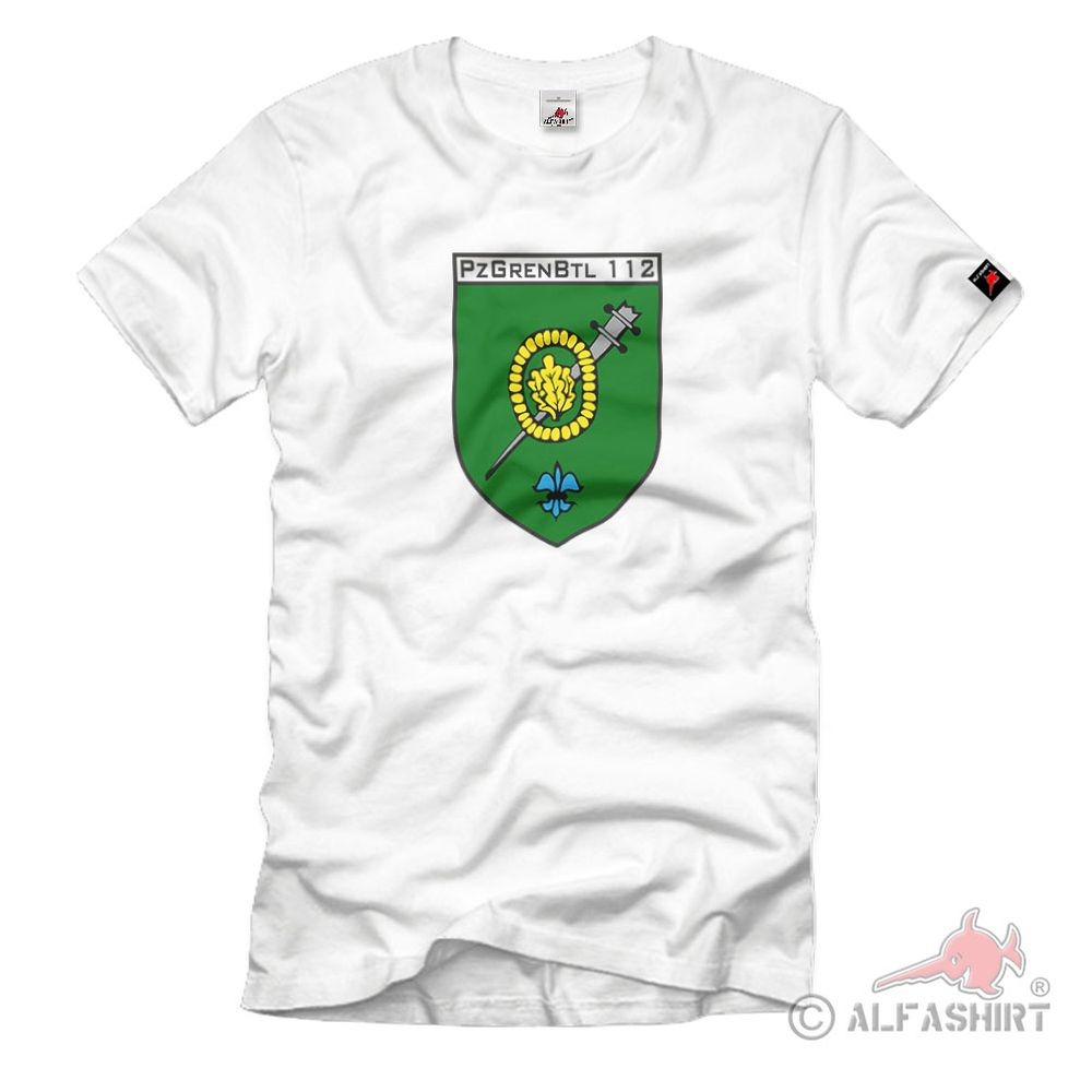 Pzgrenbtl 112 Panzergrenadierbataillon 112 Wappen Abzeichen - T Shirt #2907 