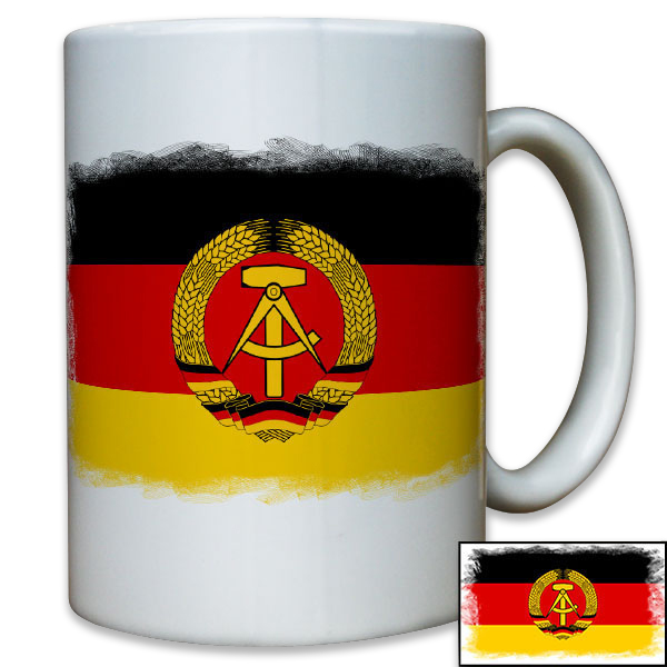DDR Fahne Deutsche Demokratische Republik Ostdeutschland Wappen - Tasse #9509
