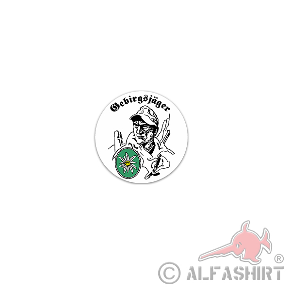 Gebirgsjäger Sticker Gebirgstruppe Bundeswehr Army Infantry 7x7cm # A3625