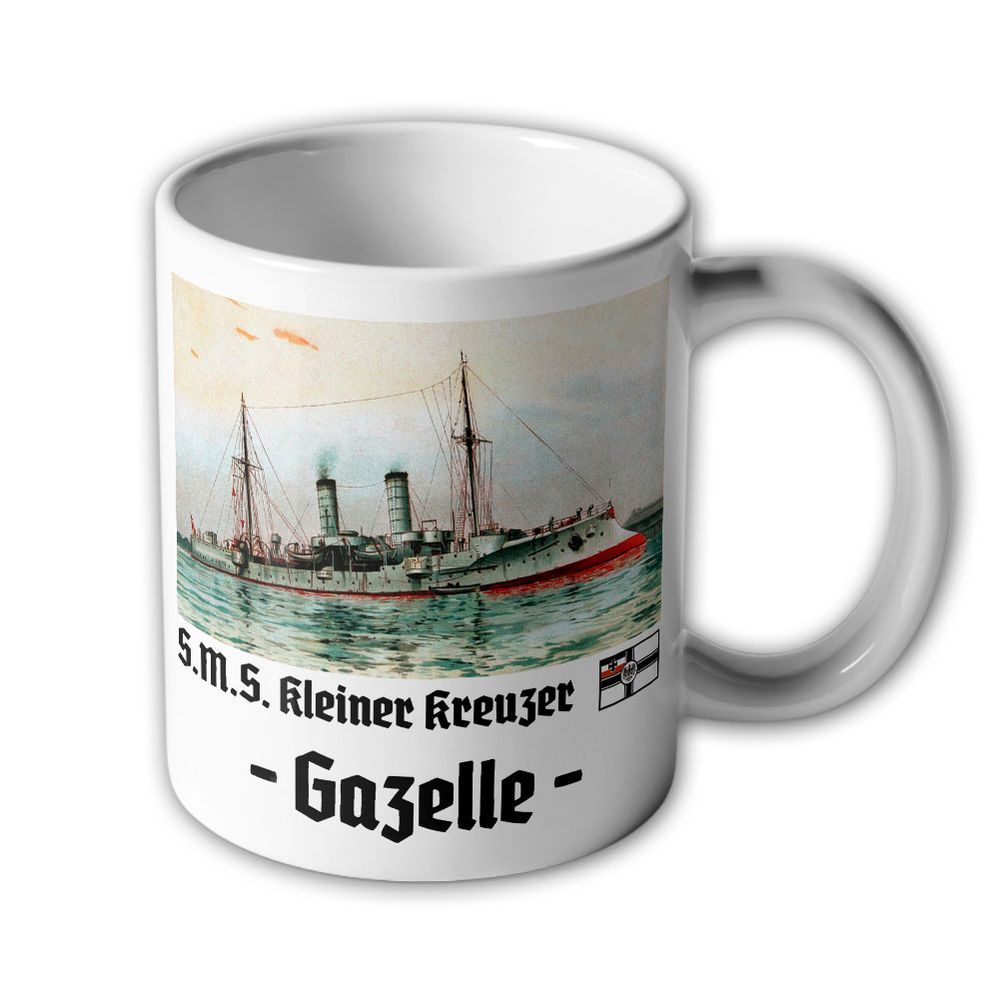Tasse SMS Kleiner Kreuzer Gazelle Ostasiengeschwader Kaiserliche  Schiff#39397