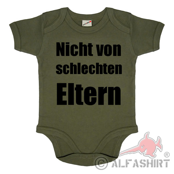 Baby Body nicht von schlechten Eltern Baby lustig Funny Humor Strampler #20339