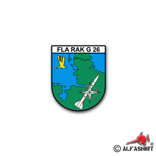 Sticker Fla Rak G26 anti-aircraft missile group military 6x7cm A1562